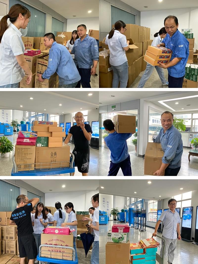宁波蜜桃视频成人网站中秋礼品发放现场
