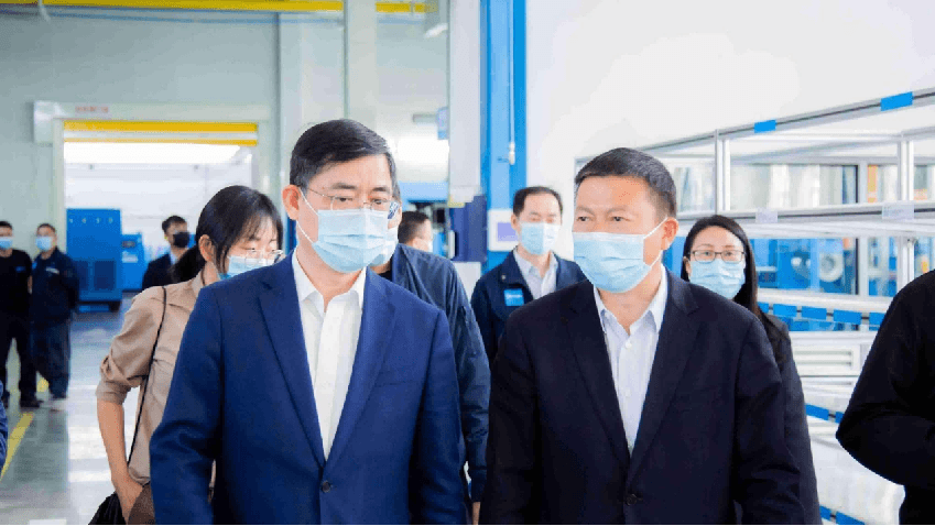 我市政协主席陈杰峰率队莅临蜜桃视频成人网站调研-蜜桃视频成人网站压缩机